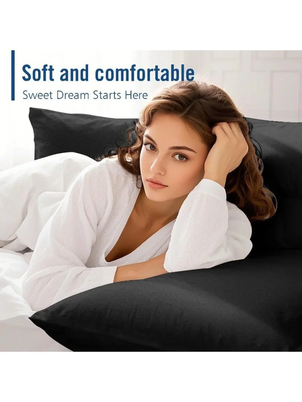〽️Luxury Hotel Pillows Standard Size 4 Pack Down Alternative Sleeping Pillows
